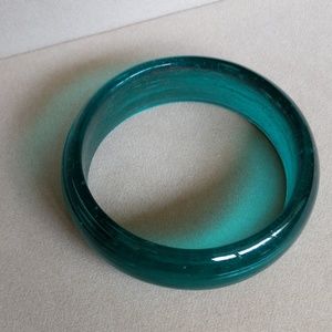 Glass Bangle Bracelet Turquoise Blue